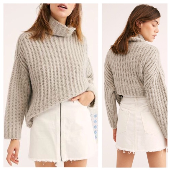 Free People Dresses & Skirts - NWT FREE PEOPLE Zip It Up Mini Skirt White Denim